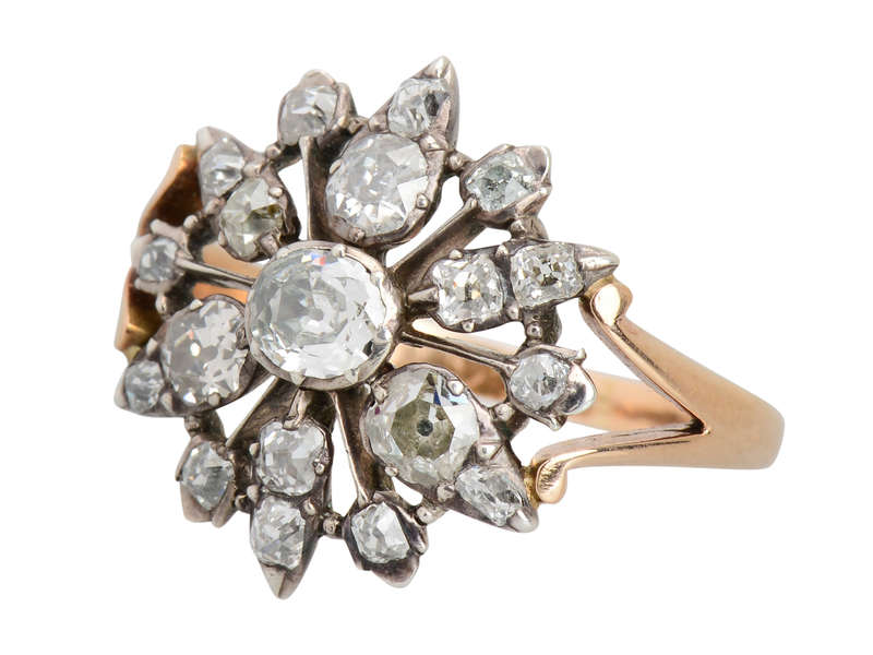 Winter Wonderland - Georgian Snowflake Diamond Ring