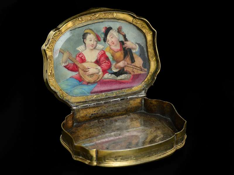 18th Century Mother of Pearl Box & Miniature Painting