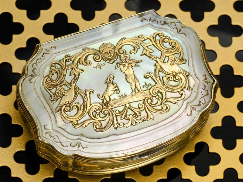 18th Century Mother of Pearl Box & Miniature Painting