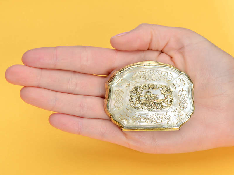 18th Century Mother of Pearl Box & Miniature Painting