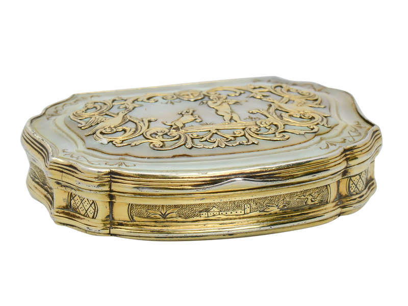 18th Century Mother of Pearl Box & Miniature Painting