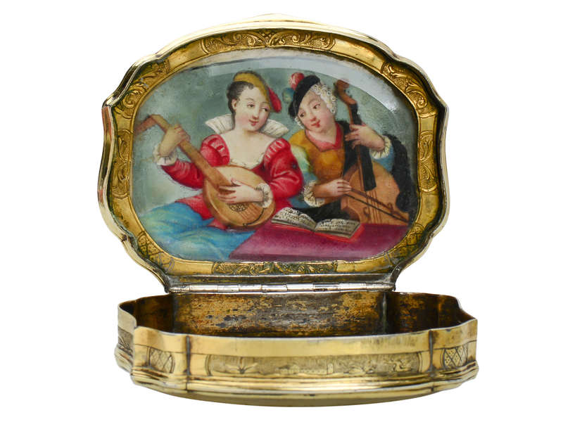 18th Century Mother of Pearl Box & Miniature Painting