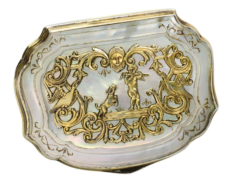 18th Century Mother of Pearl Box & Miniature Painting