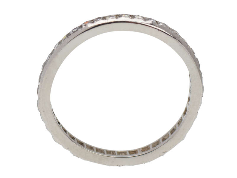 French Cut Diamond Platinum Eternity Band