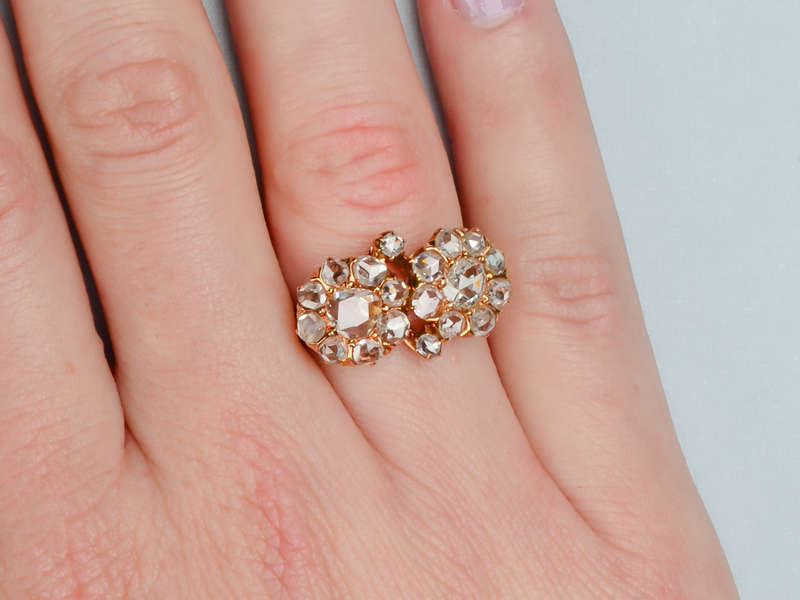 Galaxies Collide - Antique Rose Cut Diamond Ring