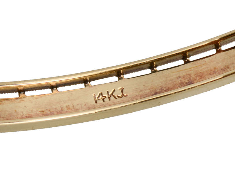 Krementz Sapphire Gold Slip On Bangle