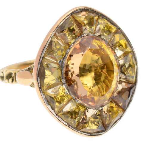 18th Century Iberian Precious Topaz Ring