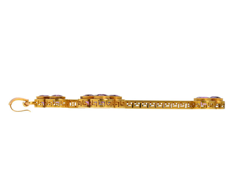 Devotion - Grand Amethyst Gold Cross with Lilies