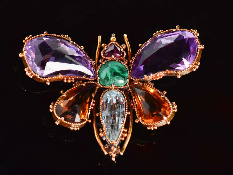 Amethyst Georgian Gemstone Butterfly
