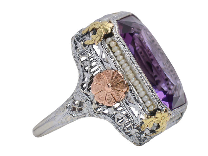 Sensational Show - Art Deco Amethyst Ring