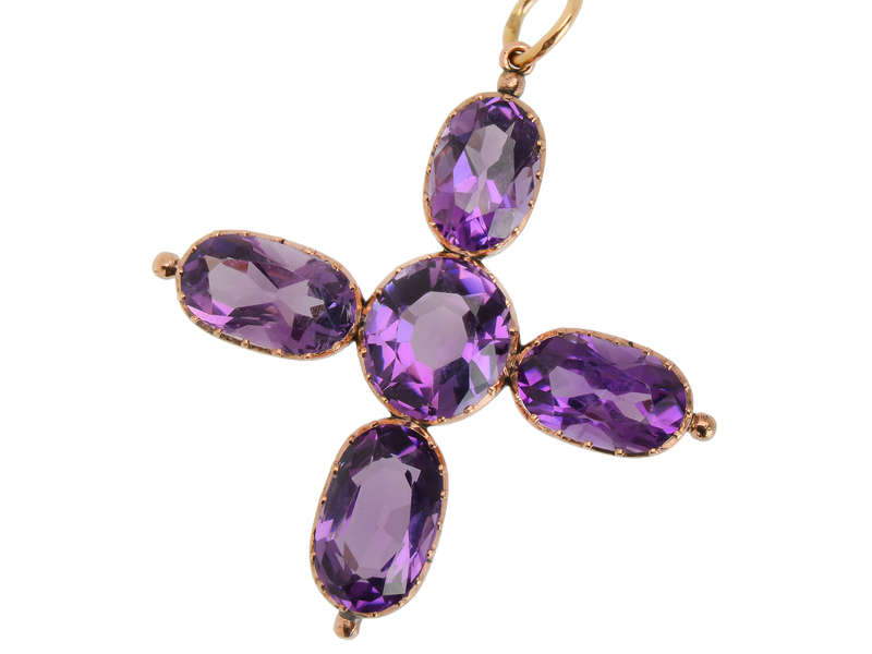 Antique Amethyst Pendant in Gold