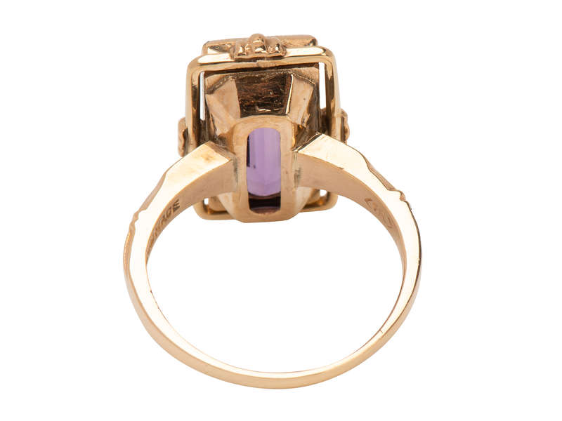 Vintage Lilac Amethyst Rectangular Ring