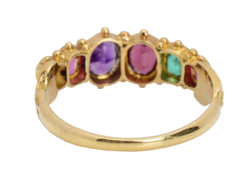 Antique Acrostic Regard Gemstone Ring