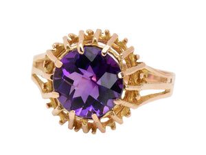 Rondelle - Antique Amethyst Gold Ring