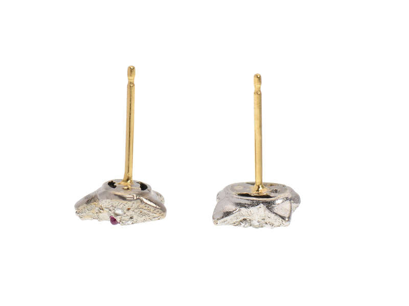 Antique Diamond Fox Head Earrings