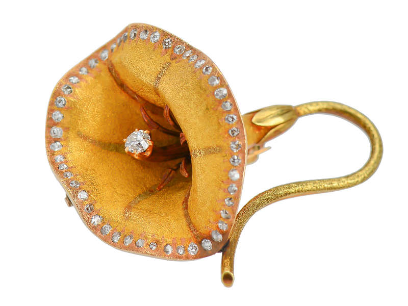 
                      
                        Antique Textured Flower Pendant with Diamonds
                      
                    