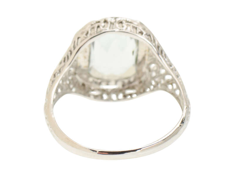 Mediterranean Sea - Aquamarine Filigree Ring