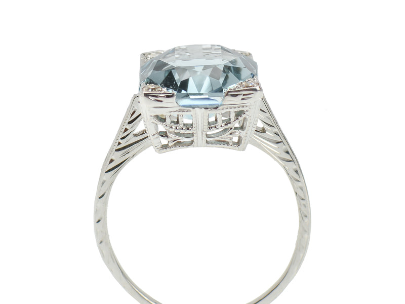 Vintage Variation - Art Deco Aquamarine Ring