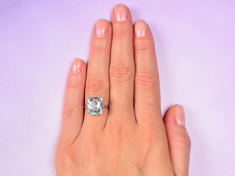 Vintage Variation - Art Deco Aquamarine Ring