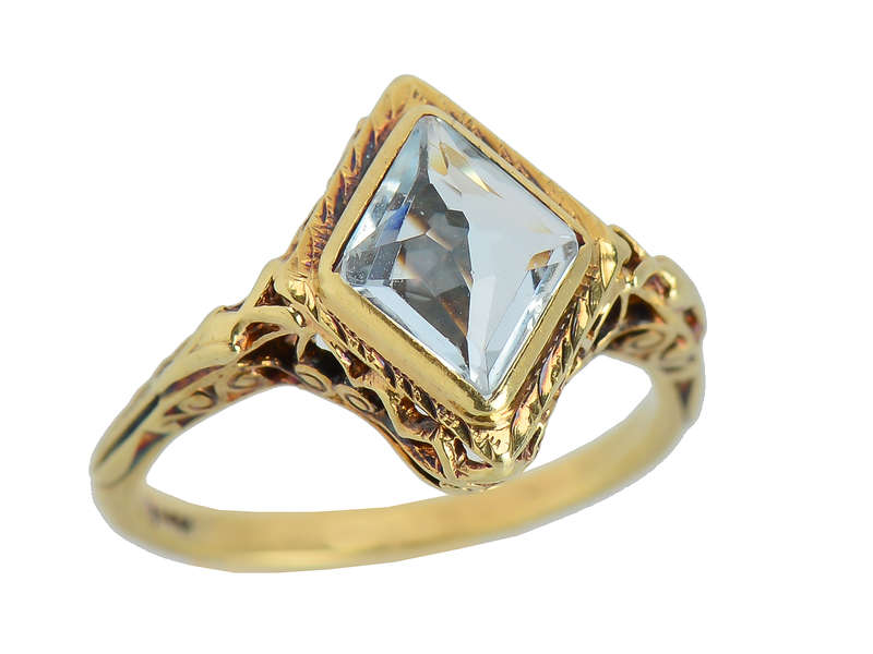 
                      
                        Renaissance Rise - Aquamarine Filigree Ring
                      
                    