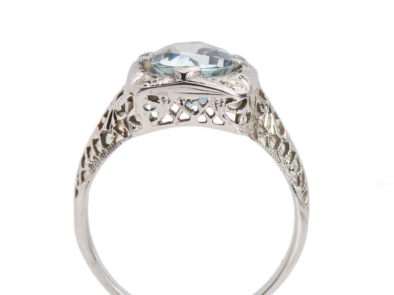 
                      
                        Belais Bros. Vintage Moval Aquamarine Ring
                      
                    