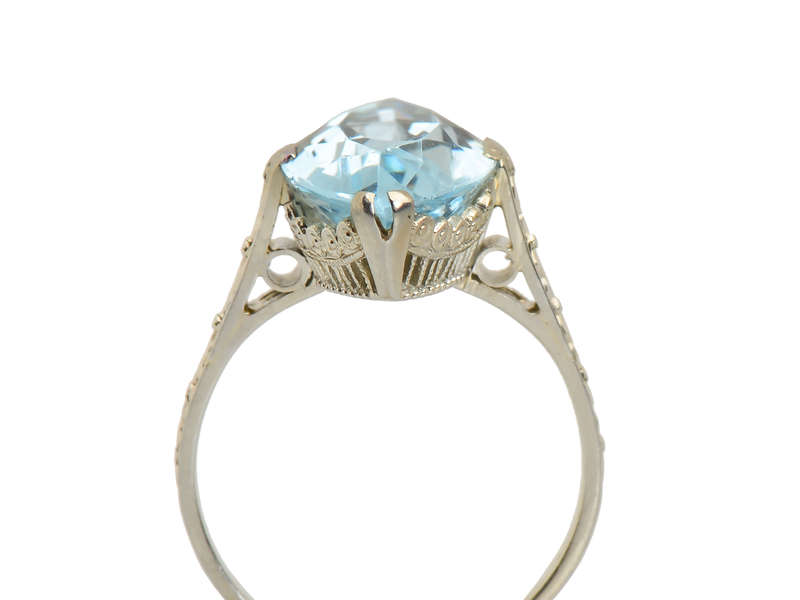 From One to Another -  Aquamarine Ring Dated 1928