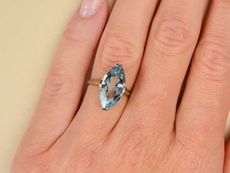 From One to Another -  Aquamarine Ring Dated 1928