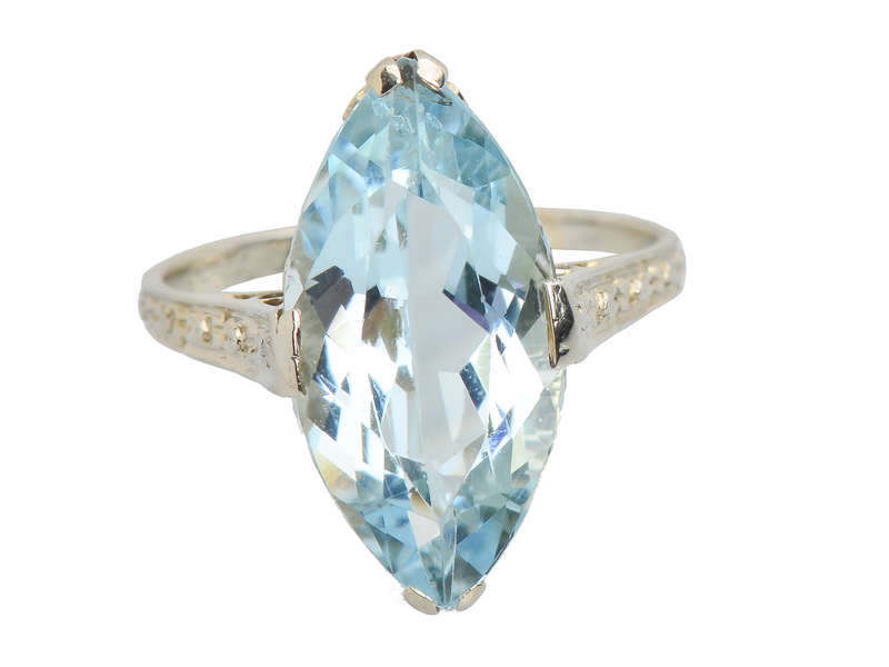 From One to Another -  Aquamarine Ring Dated 1928