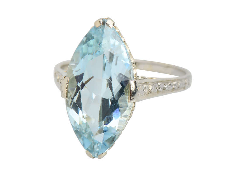 From One to Another -  Aquamarine Ring Dated 1928