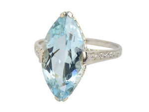 From One to Another -  Aquamarine Ring Dated 1928