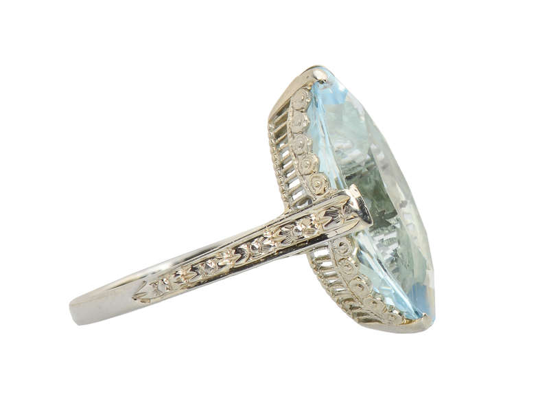 From One to Another -  Aquamarine Ring Dated 1928