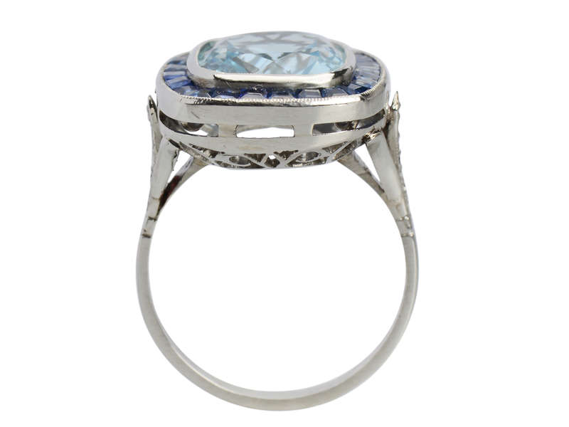 Zenith - Aquamarine Sapphire Platinum Ring
