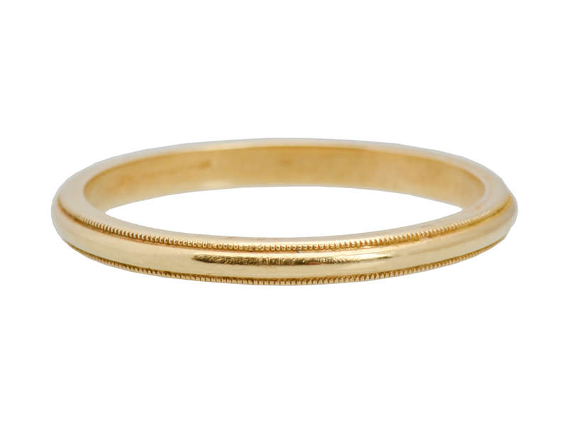 Art Carved Large Man's Wedding Band of Gold