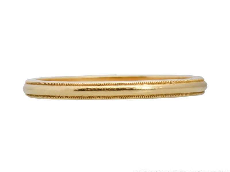 Art Carved Large Man's Wedding Band of Gold