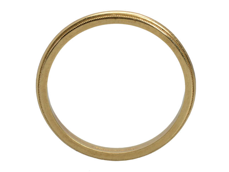Art Carved Large Man's Wedding Band of Gold