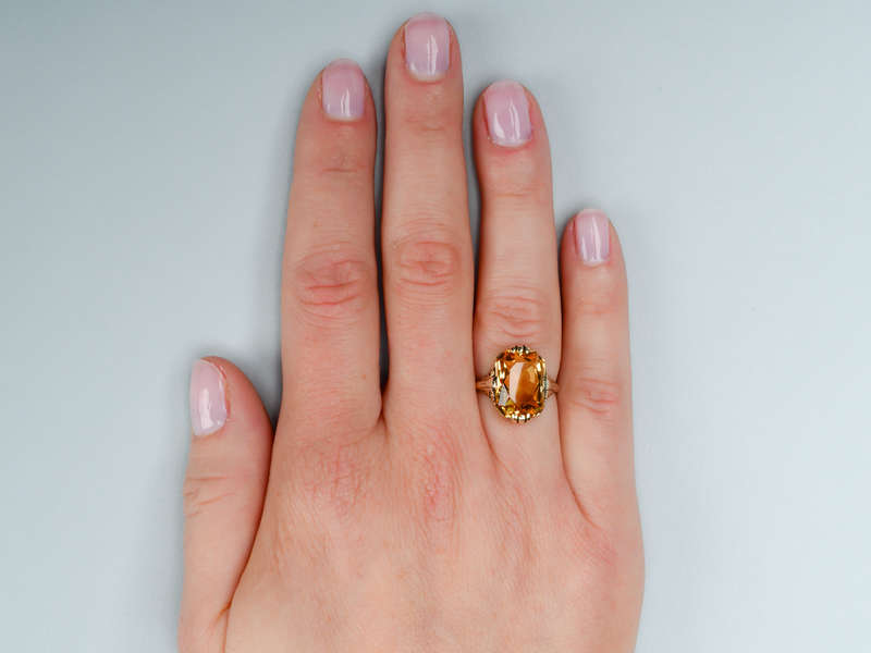 Soothing Sunlight - Art Deco Filigree Ring