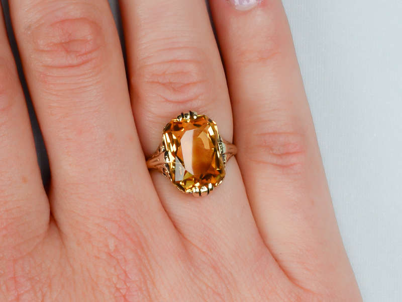 Soothing Sunlight - Art Deco Filigree Ring