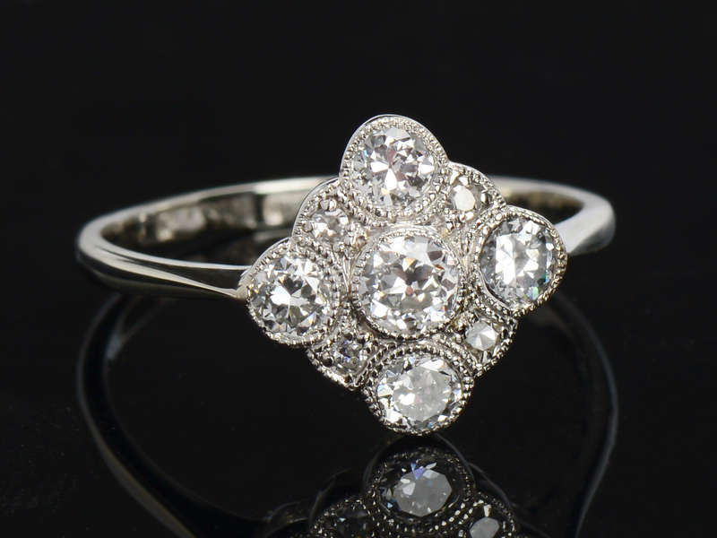 Art Deco Daring - Diamond Engagement Ring – The Three Graces