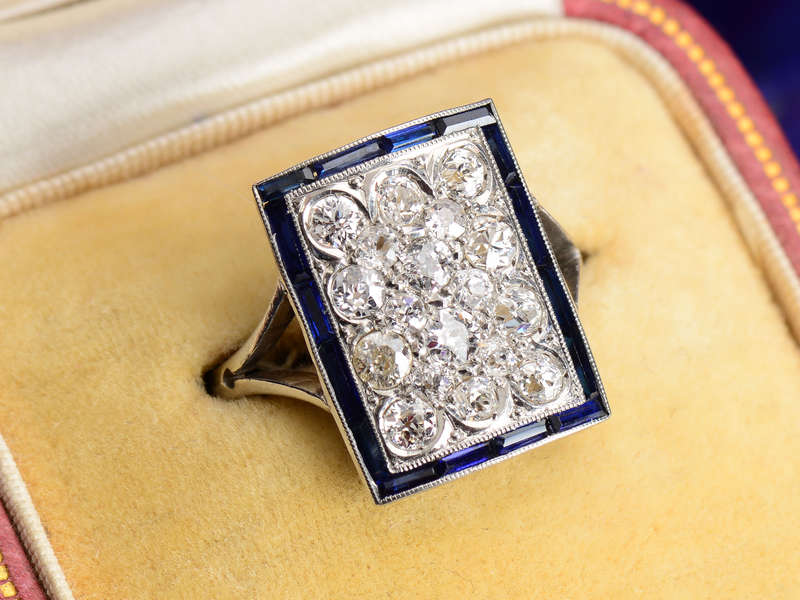 Art Deco Sapphire Diamond Ring