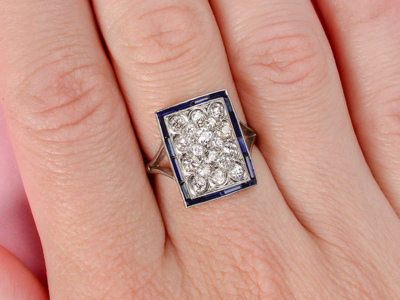 Art Deco Sapphire Diamond Ring
