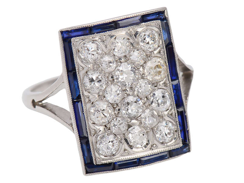 Art Deco Sapphire Diamond Ring