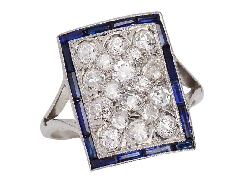 Art Deco Sapphire Diamond Ring