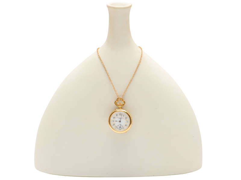 Art Nouveau Enamel Floral Golay, Fils & Stahl Watch