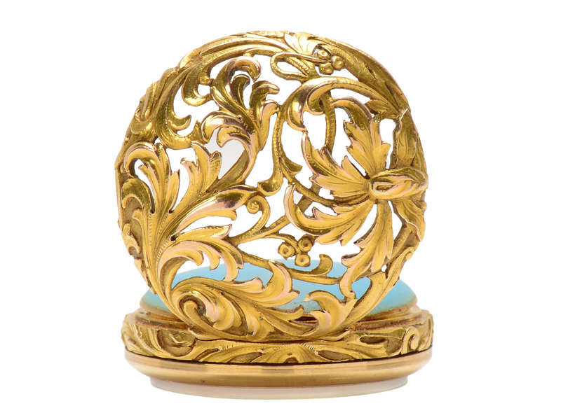 Art Nouveau Enamel Floral Golay, Fils & Stahl Watch