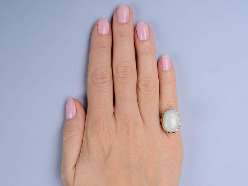 Vintage Vivacious - Australian Opal Gold Ring