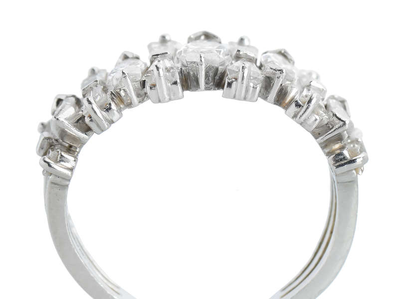 Modernist Marquise Diamond Half Eternity Band