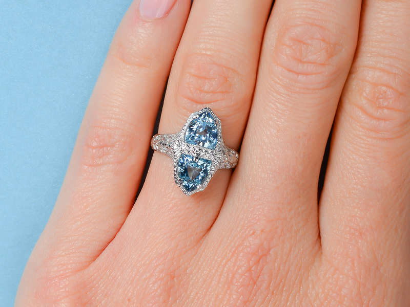 Dragonflies & Dreams - Belais Aquamarine Ring