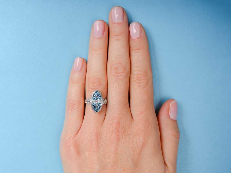 Dragonflies & Dreams - Belais Aquamarine Ring