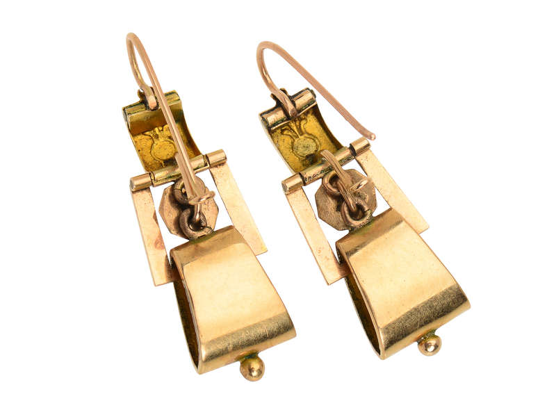 Victorian Basse Taille Enamel Earrings