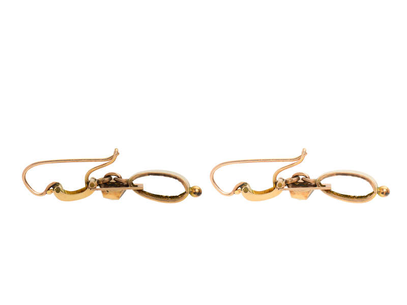 Victorian Basse Taille Enamel Earrings